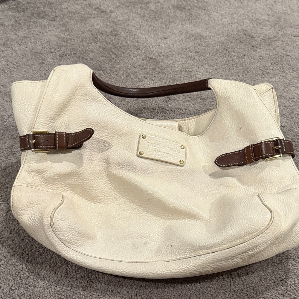 Kate Spade Cream & Brown Leather Handbag